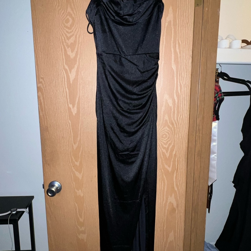 Elegant Black Evening Gown - Popilush shapewear dress